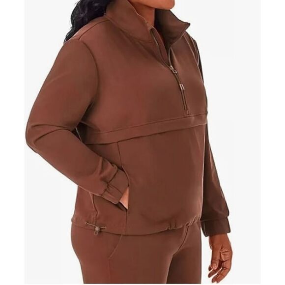 NWT Member's Mark Women's Zipper Front Kangaroo Pocket Long Sleeve Travel Pullov - Picture 9 of 10